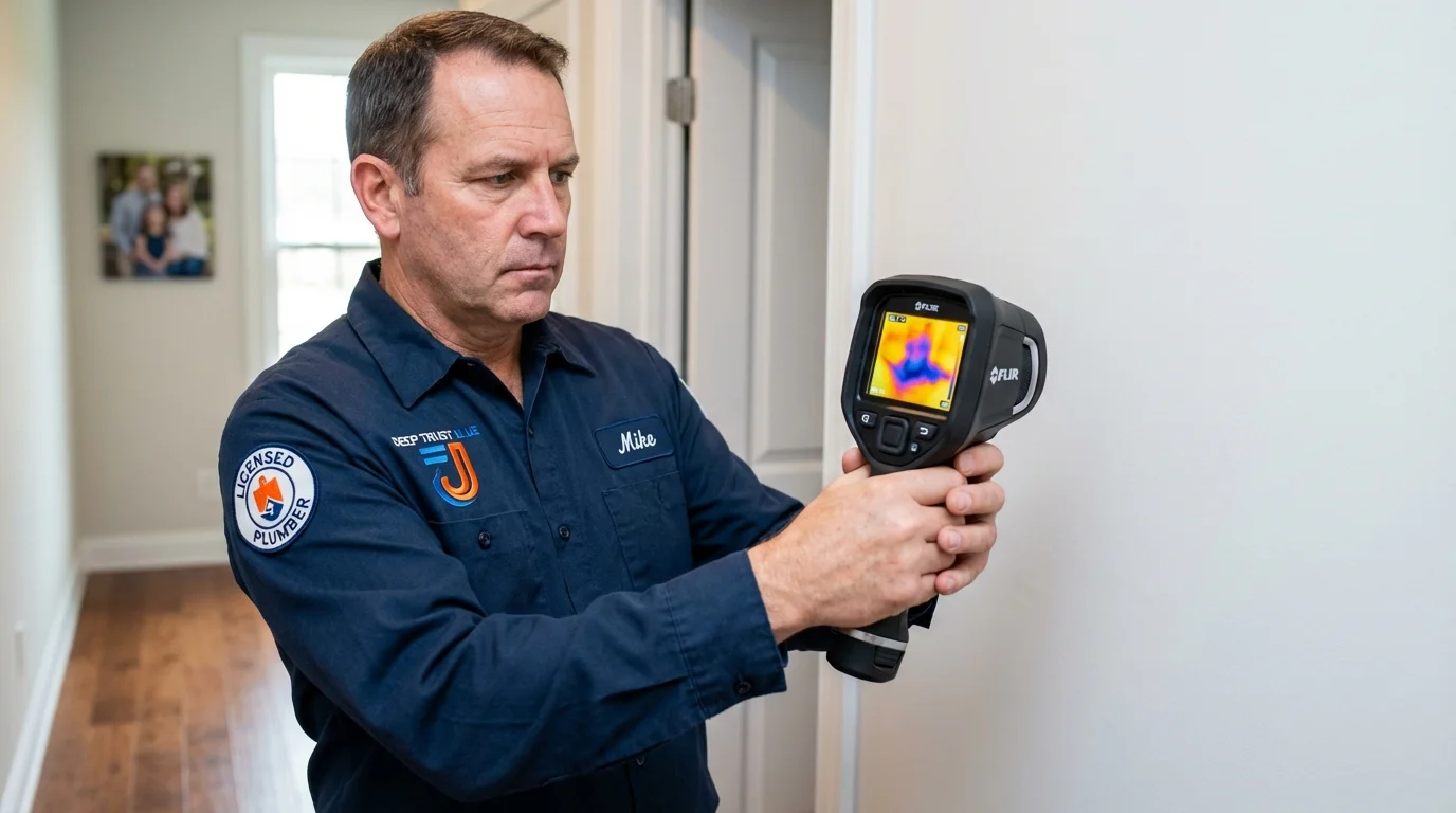 Thermal imaging leak detection by Johns Plumbing LLC in Nettleton